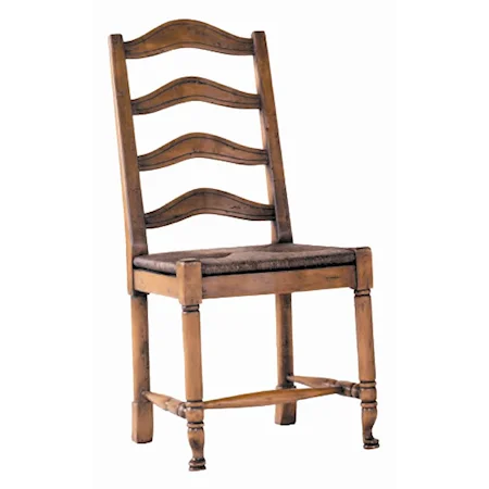 Country English Ladderback Chair with Rush Seat